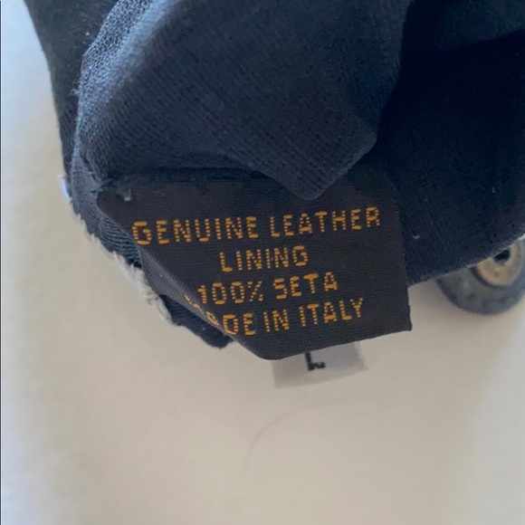 VERSACE Vintage Metallic Leather Gloves - Picture 12 of 12